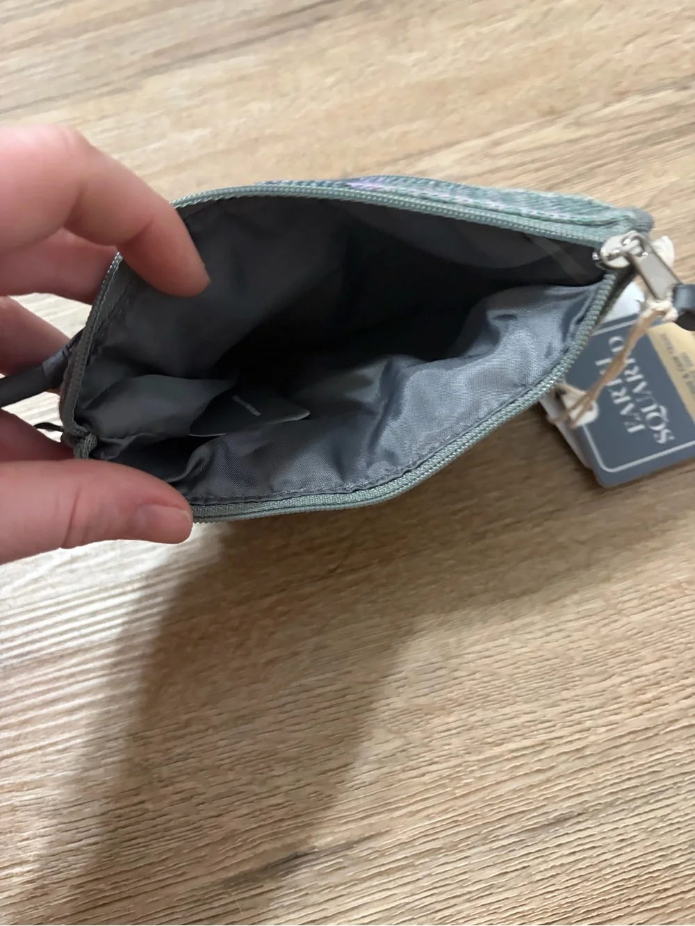 Recycled Tweed Zip Cosmetic Pouch – Green Multi